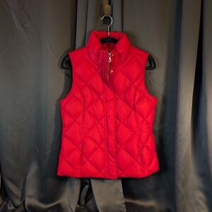Eddie Bauer Goose Down Quilted Red Puffer Vest Nylon - Size Medium